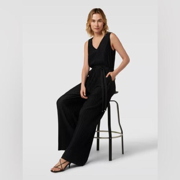 NEW Boss Hugo Boss Edacria Pleated Jumpsuit Sz XL Black